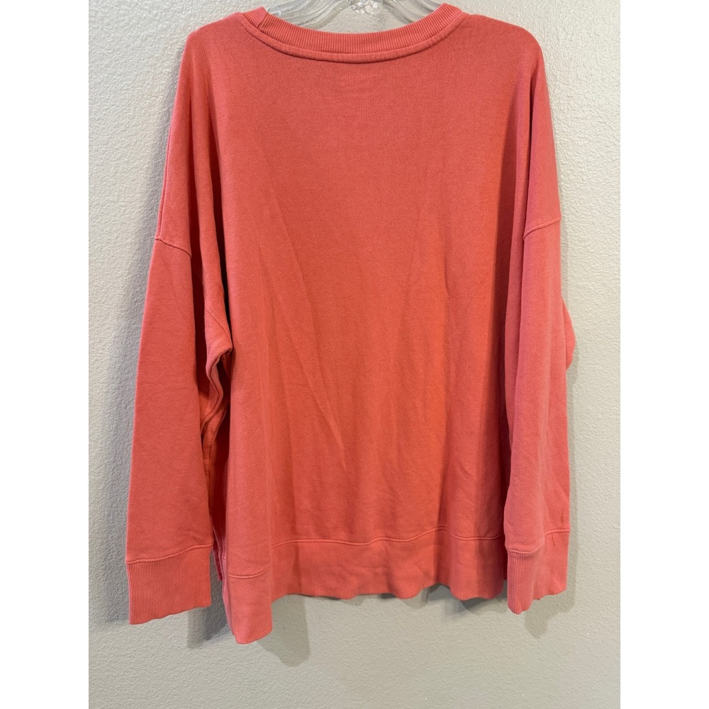 Time and Tru Women Relaxed Fit Super Soft Sweatshirt Orange 3XL TT32100028563A - Picture 5 of 5